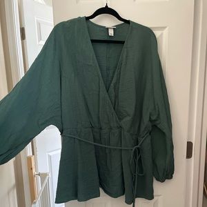 Forrest green blouse
